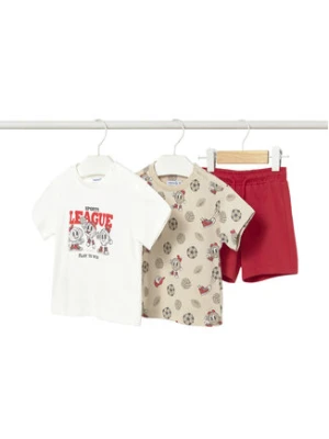 Mayoral Komplet 2 t-shirtów i spodenek 1669 Kolorowy Regular Fit