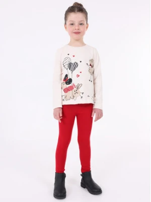 Mayoral Komplet bluza i 2 pary legginsów 4.794 Czerwony Regular Fit