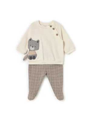 Mayoral Komplet bluza i półśpiochy 2586 Beżowy Regular Fit