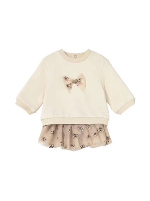 Mayoral Komplet bluza i spódniczka 2834 Beżowy Regular Fit
