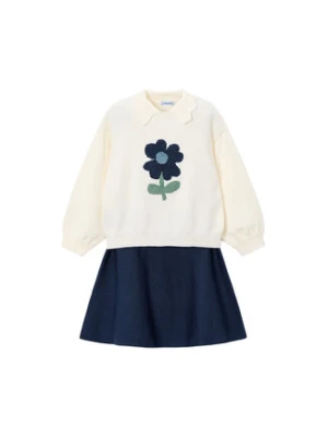 Mayoral Komplet bluza i spódniczka 4932 Beżowy Regular Fit