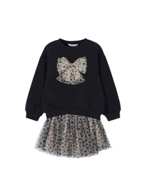 Mayoral Komplet bluza i spódniczka 4936 Czarny Regular Fit