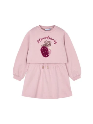 Mayoral Komplet bluza i sukienka 4927 Różowy Regular Fit