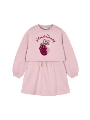 Mayoral Komplet bluza i sukienka 4927 Różowy Regular Fit