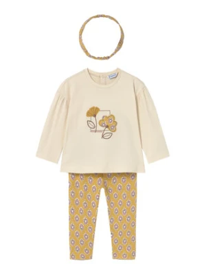 Mayoral Komplet bluzka i legginsy 2744 Żółty Regular Fit