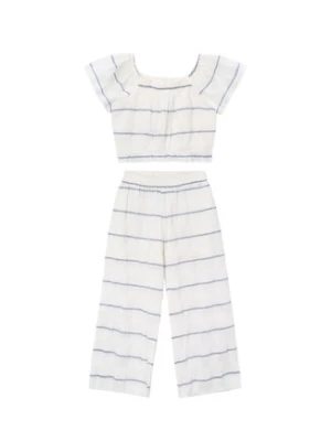 Mayoral Komplet bluzka i spodnie 3593 Écru Regular Fit