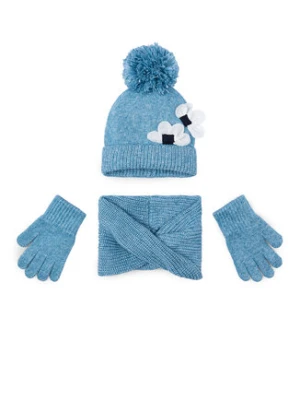Mayoral Komplet czapka, komin i rękawiczki 10071 Niebieski