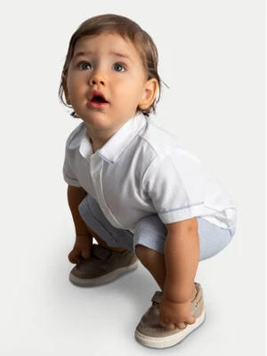 Mayoral Komplet koszula i szorty materiałowe 1225 Błękitny Regular Fit