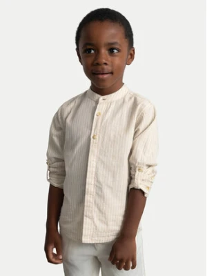 Mayoral Komplet koszula i szorty materiałowe 3216 Écru Regular Fit