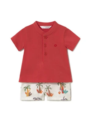 Mayoral Komplet polo i spodenki 1217 Czerwony Regular Fit