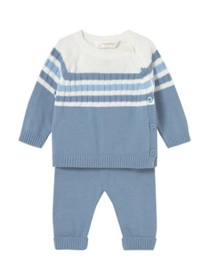 Mayoral Komplet sweter i spodnie materiałowe 1505 Niebieski Regular Fit