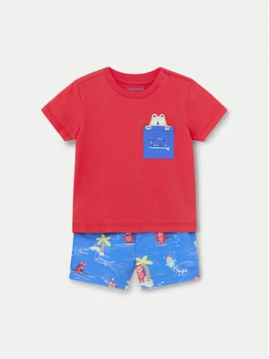 Mayoral Komplet t-shirt i kąpielówki 1650 Kolorowy Regular Fit