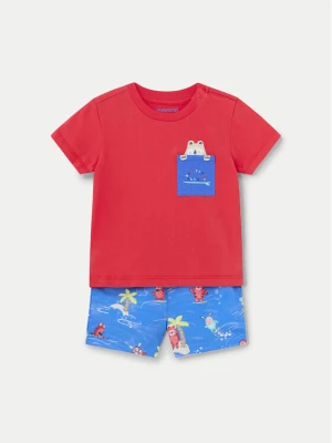 Mayoral Komplet t-shirt i kąpielówki 1650 Kolorowy Regular Fit
