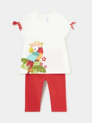 Mayoral Komplet t-shirt i legginsy 1738 Czerwony Regular Fit