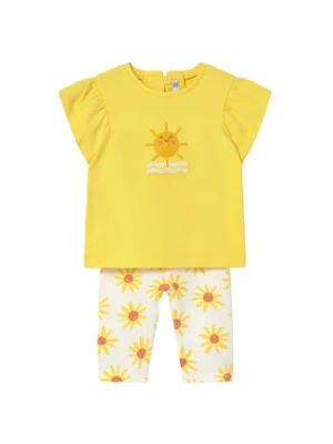Mayoral Komplet t-shirt i legginsy 1751 Żółty Regular Fit
