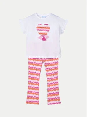 Mayoral Komplet t-shirt i legginsy 3709 Kolorowy Regular Fit