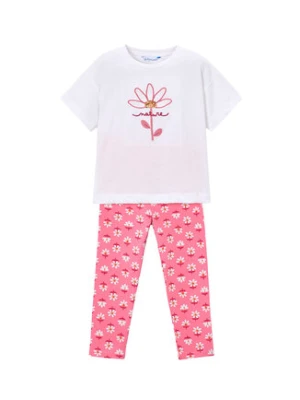 Mayoral Komplet t-shirt i legginsy 3727 Różowy Regular Fit