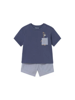 Mayoral Komplet t-shirt i spodenki 1228 Granatowy Regular Fit