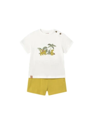 Mayoral Komplet t-shirt i spodenki 1653 Żółty Regular Fit