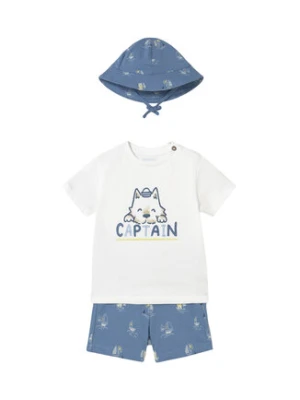 Mayoral Komplet t-shirt i spodenki 1655 Niebieski Regular Fit