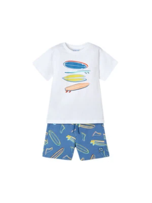 Mayoral Komplet t-shirt i spodenki 3604 Niebieski Regular Fit