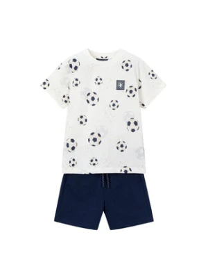 Mayoral Komplet t-shirt i spodenki 3607 Biały Regular Fit