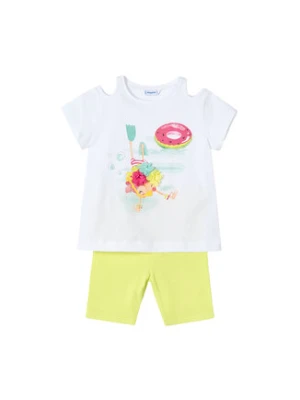 Mayoral Komplet t-shirt i spodenki 3708 Żółty Regular Fit