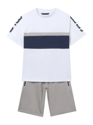 Mayoral Komplet t-shirt i spodenki 6688 Szary Regular Fit