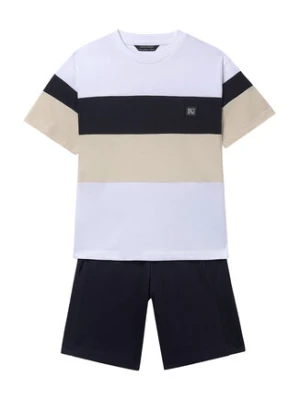 Mayoral Komplet t-shirt i spodenki 6691 Czarny Regular Fit