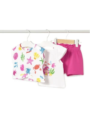 Mayoral Komplet t-shirt, top i spodenki 1232 Różowy Regular Fit