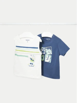 Mayoral Komplet t-shirtów 01032 Niebieski Regular Fit