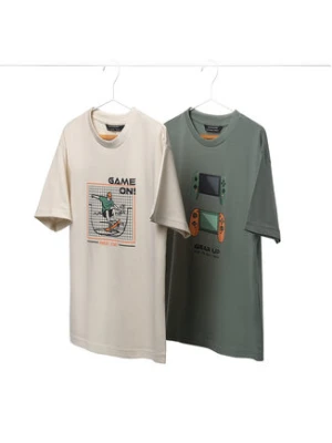 Mayoral Komplet t-shirtów 6040 Kolorowy Regular Fit