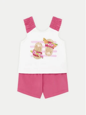 Mayoral Komplet top i spodenki 1230 Różowy Regular Fit