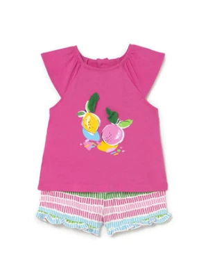 Mayoral Komplet top i spodenki 1233 Różowy Regular Fit