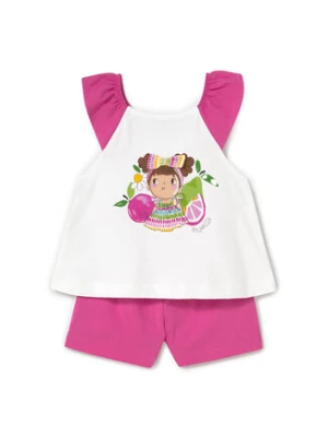 Mayoral Komplet top i spodenki 1234 Różowy Regular Fit