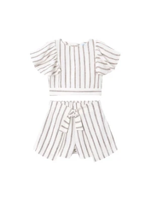 Mayoral Komplet top i spodenki 3949 Écru Regular Fit