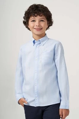 Mayoral koszula bawełniana dziecięca kolor niebieski