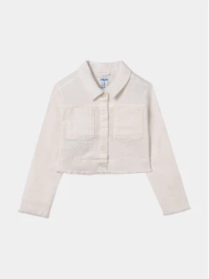Mayoral Kurtka jeansowa 6459 Biały Regular Fit