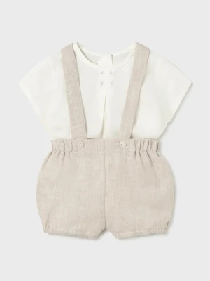 Mayoral Newborn komplet z dodatkiem lnu dziecięcy