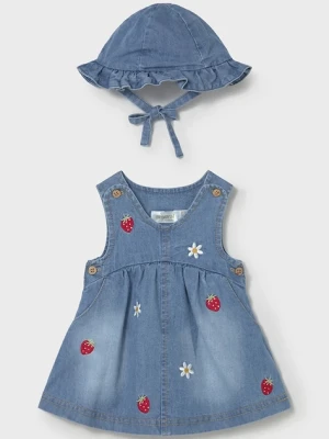 Mayoral Newborn sukienka jeansowa niemowlęca
