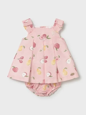 Mayoral Newborn sukienka niemowlęca z domieszką lnu