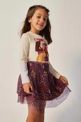 Mayoral spódnica dziecięca kolor bordowy mini rozkloszowana