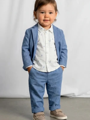 Mayoral spodnie z domieszką lnu dziecięce