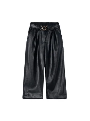 Mayoral Spodnie z imitacji skóry 4574 Czarny Regular Fit