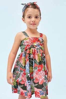 Mayoral sukienka bawełniana dziecięca mini rozkloszowana