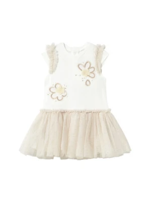 Mayoral Sukienka codzienna 1904 Beżowy Regular Fit