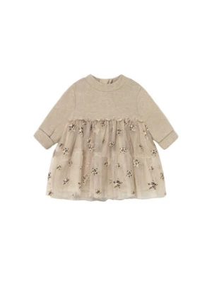 Mayoral Sukienka codzienna 2824 Beżowy Regular Fit