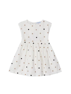 Mayoral Sukienka codzienna 3921 Écru Regular Fit