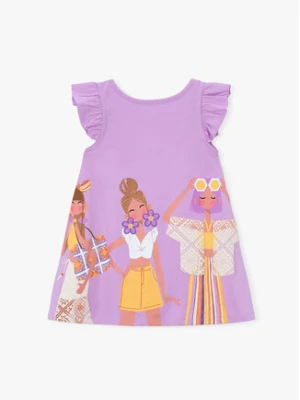 Mayoral Sukienka codzienna 3934 Fioletowy Regular Fit