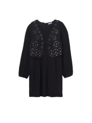Mayoral Sukienka codzienna 7910 Czarny Regular Fit